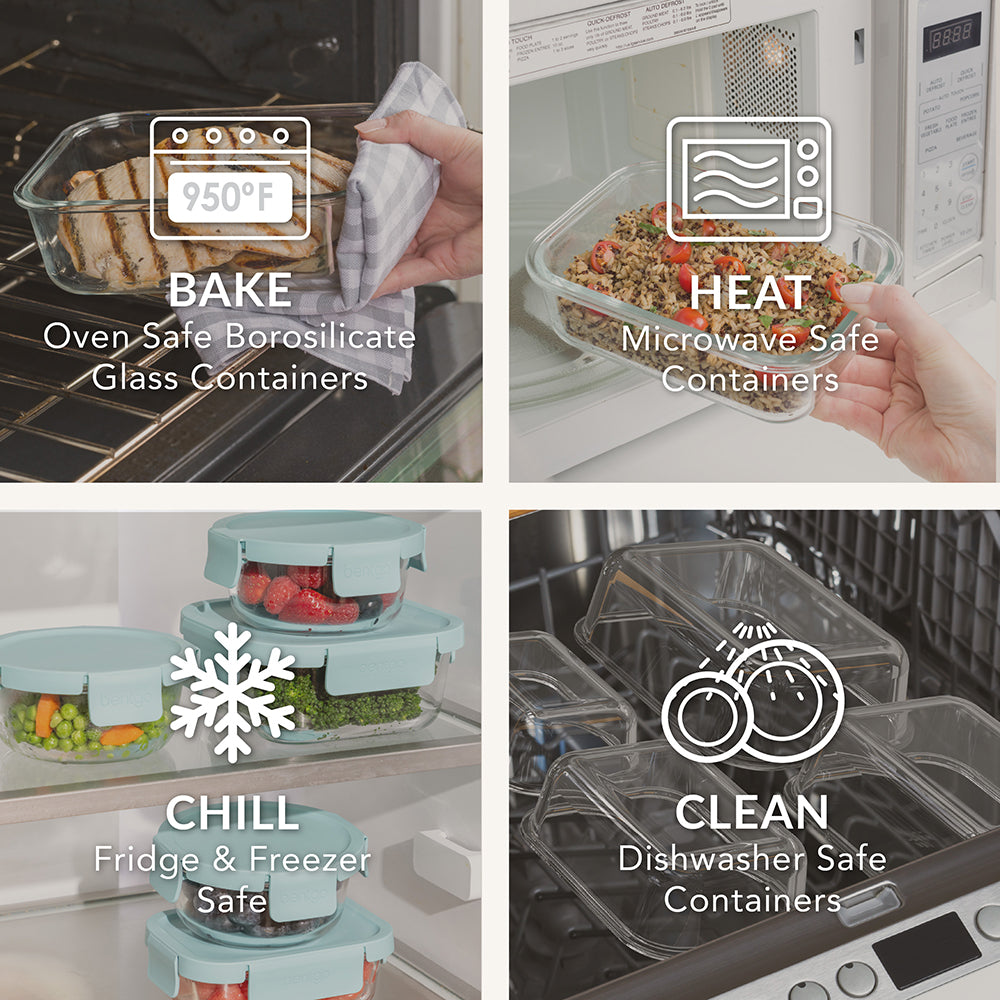 Bentgo Glass Leak-Proof Food Storage Set (6-Piece)